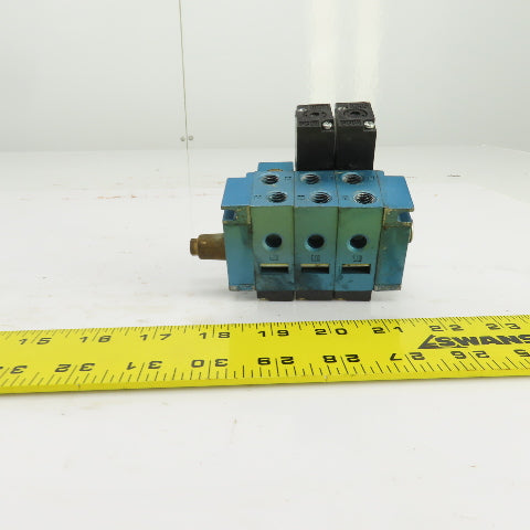 MAC 45A-LAC-DDAJ-1KE Pneumatic Solenoid Valve Manifold 24VDC 3 Position