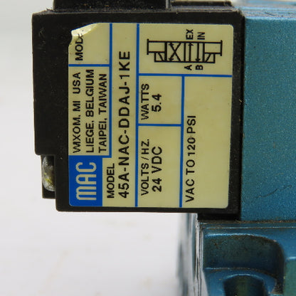 MAC 45A-LAC-DDAJ-1KE Pneumatic Solenoid Valve Manifold 24VDC 3 Position