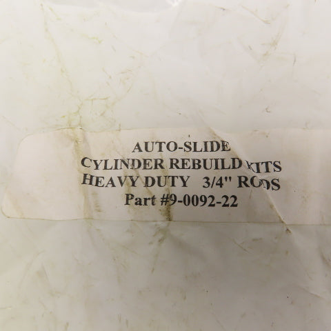 Auto Slide 9-0092-22 3/4" Rod Heavy Duty Cylinder Rebuild Kit