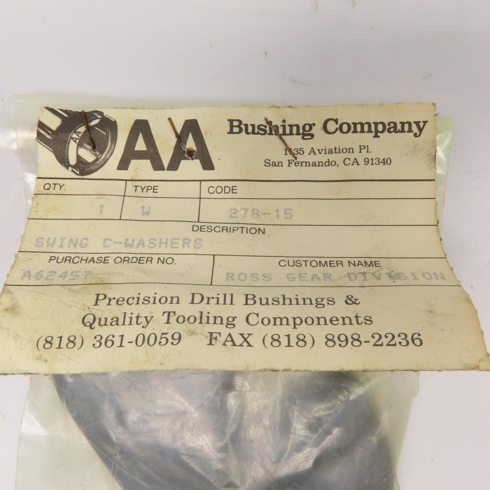 AA Bushing Company 278-15 Type W Swing C Washer 1/2" Stud