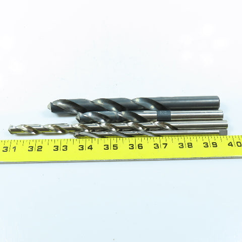 Misc. 9/32", 13/32", 35/64", 21/32" High Speed Steel Twist Drill Bit Lot of 4
