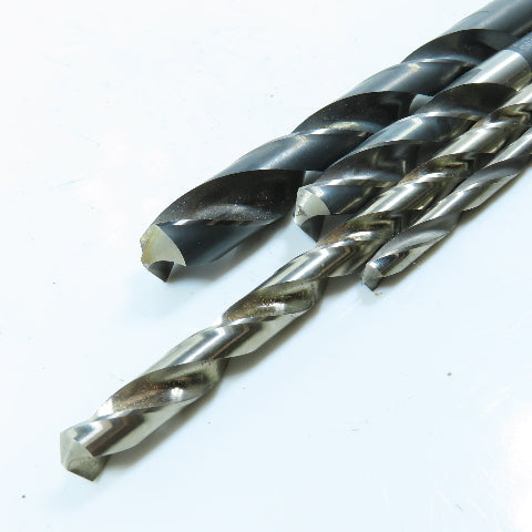 Misc. 9/32", 13/32", 35/64", 21/32" High Speed Steel Twist Drill Bit Lot of 4