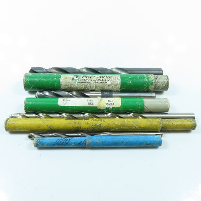 Misc. 9/32", 13/32", 35/64", 21/32" High Speed Steel Twist Drill Bit Lot of 4