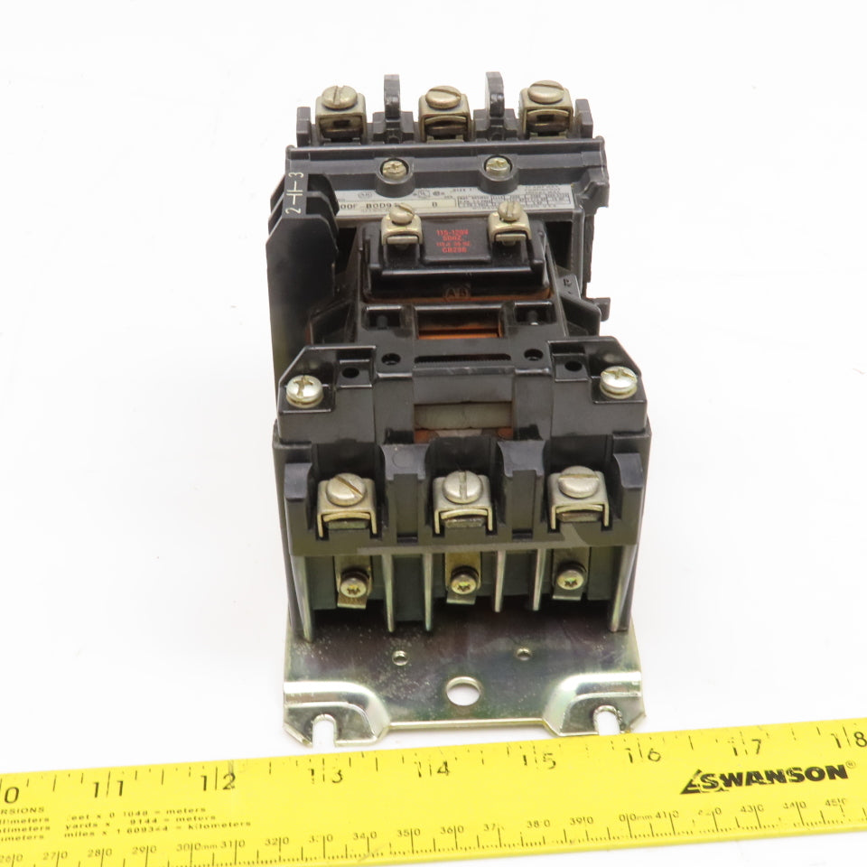 Allen Bradley 500F-BOD930 Contactor Relay Size 1 27A 600V 10Hp 120V Coil