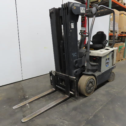 Crown FC4515-50 48V 5000Lbs Capacity Electric Forklift 240" Lift 4 Stage Mast