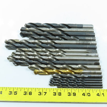 Misc. 13/32", 37/64", 17/32" HSS Drill Bit Lot of 17