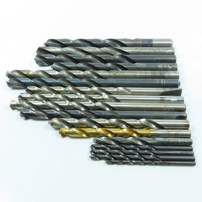 Misc. 13/32", 37/64", 17/32" HSS Drill Bit Lot of 17