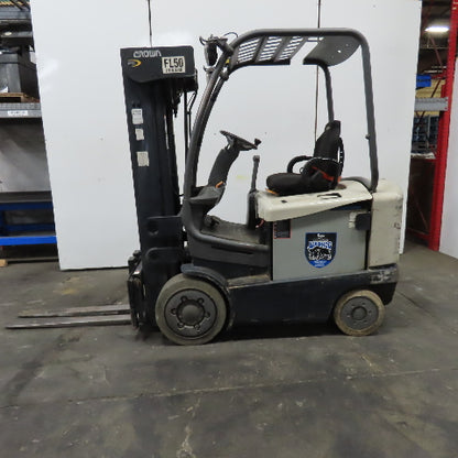 Crown FC4515-50 48V 5000Lbs Capacity Electric Forklift 240" Lift 4 Stage Mast