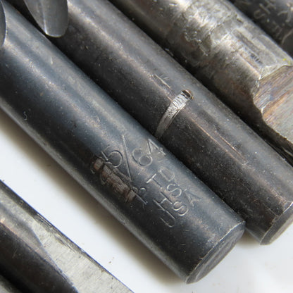 Misc. 5/64" - 13/16" HSS High Speed Steel Twist Drill Bit Lot of 17
