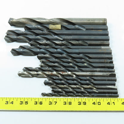 Misc. 5/64" - 13/16" HSS High Speed Steel Twist Drill Bit Lot of 17
