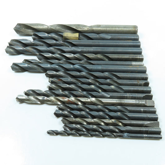 Misc. 5/64" - 13/16" HSS High Speed Steel Twist Drill Bit Lot of 17