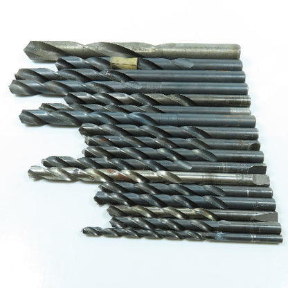 Misc. 5/64" - 13/16" HSS High Speed Steel Twist Drill Bit Lot of 17