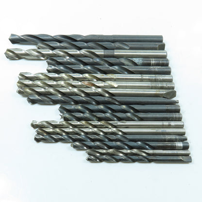Misc. 1/4" - 17/32" HSS High Speed Steel Twist Drill Bit Lot of 17