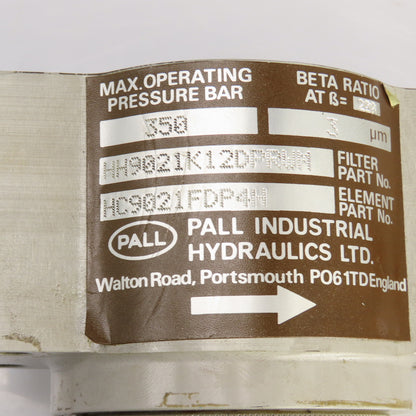 Pall HH9021K12DPRWM High Pressure Hydraulic Manifold Filter 350BAR RC861CZ097HYM