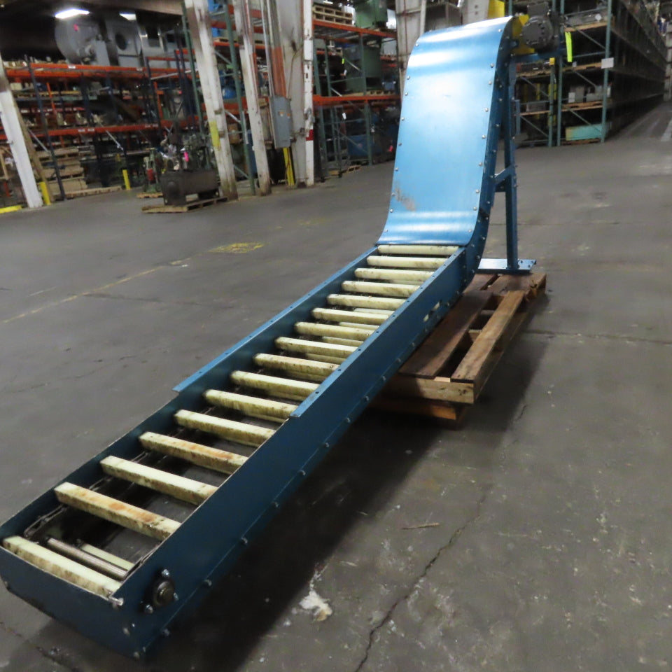 New London Engineering T3-711-18" 18" W Incline Discharge Drag Conveyor 3 FPM