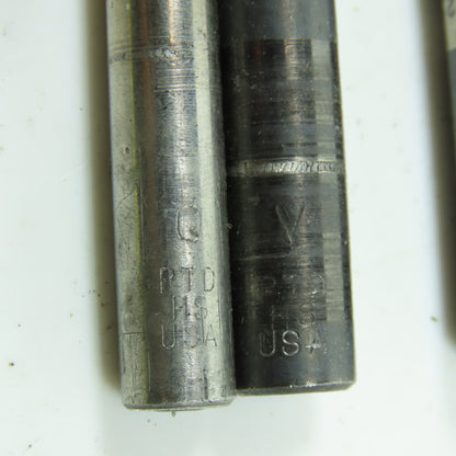 Misc. Letter Size Q, V,  9/16", 17/32" High Speed Steel Twist Drill Bit Lot/11