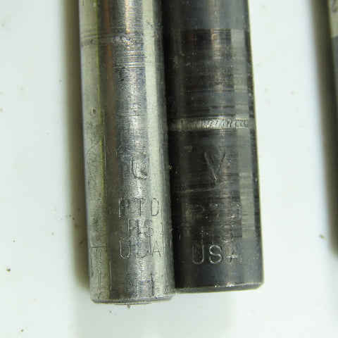 Misc. Letter Size Q, V,  9/16", 17/32" High Speed Steel Twist Drill Bit Lot/11