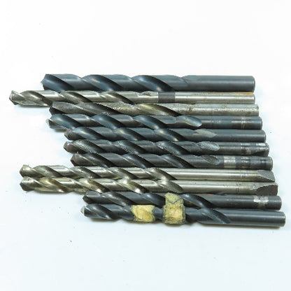 Misc. 13/32" 27/64", 17/32", 21/32" High Speed Steel Twist Drill Bit Lot/11