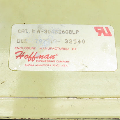 Hoffman A-30AB2608LP 30x25x8" Electrical Enclosure W/Backplate & 30A Disconnect