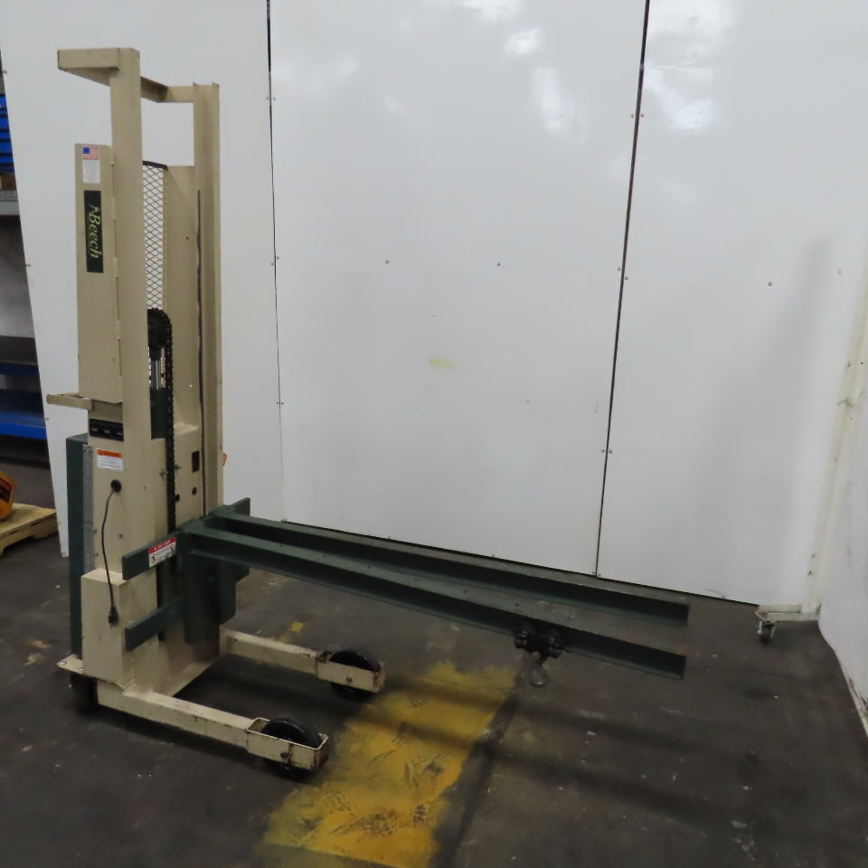 Beech CE-525 Big Joe Lift Truck 300Lb Cap. Manual Push W/62" Boom 80" Lift 12V