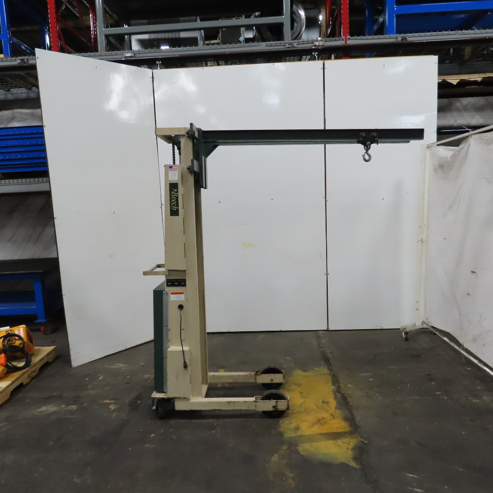 Beech CE-525 Big Joe Lift Truck 300Lb Cap. Manual Push W/62" Boom 80" Lift 12V
