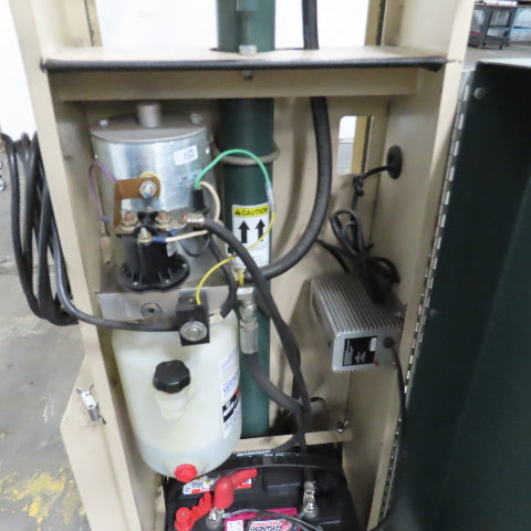 Beech CE-525 Big Joe Lift Truck 300Lb Cap. Manual Push W/62" Boom 80" Lift 12V