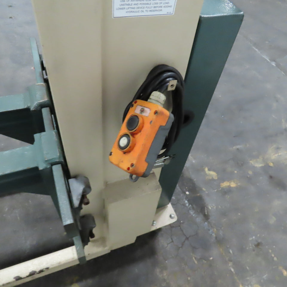 Beech CE-525 Big Joe Lift Truck 300Lb Cap. Manual Push W/62" Boom 80" Lift 12V