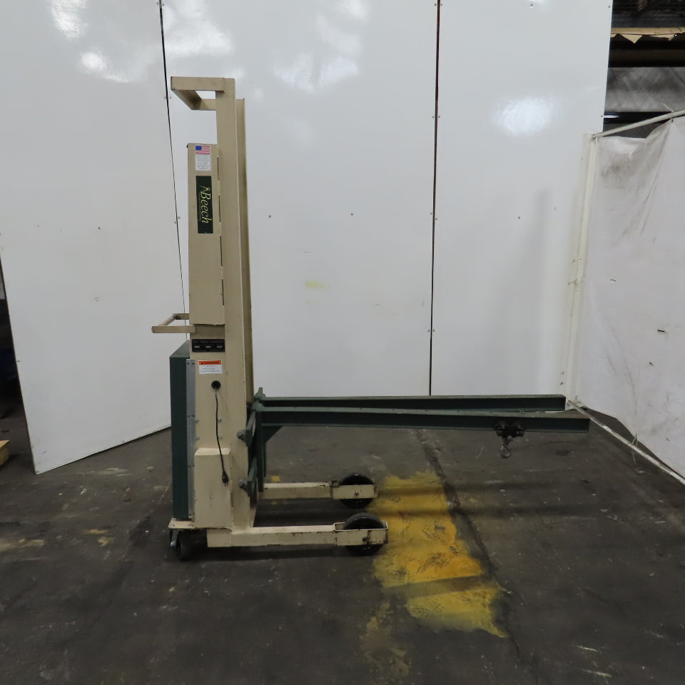 Beech CE-525 Big Joe Lift Truck 300Lb Cap. Manual Push W/62" Boom 80" Lift 12V