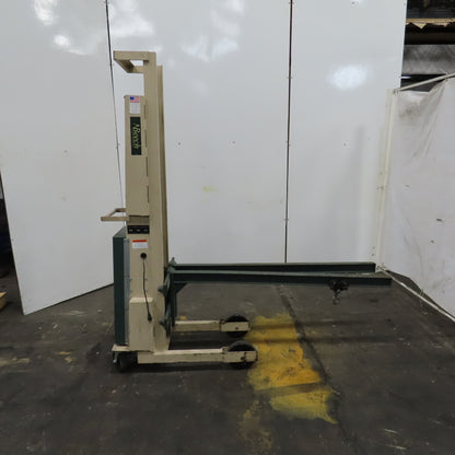 Beech CE-525 Big Joe Lift Truck 300Lb Cap. Manual Push W/62" Boom 80" Lift 12V