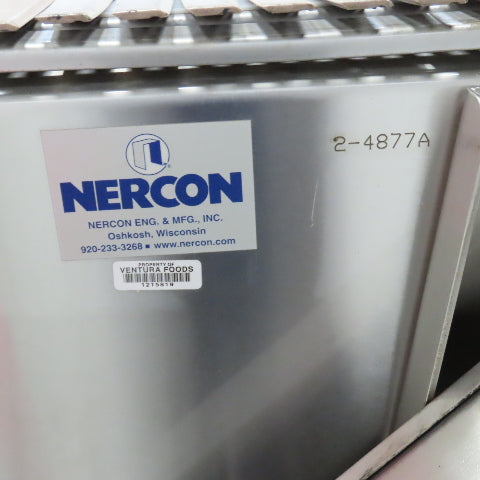 Nercon 2-4877A 8' x 12" Stainless Steel Table Top Conveyor 16.5FPM 230/460V 3PH