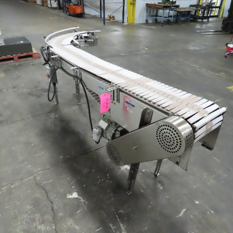 Nercon 2-4877A 8' x 12" Stainless Steel Table Top Conveyor 16.5FPM 230/460V 3PH