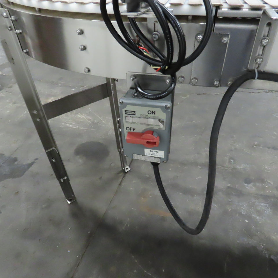 Nercon 2-4877A 8' x 12" Stainless Steel Table Top Conveyor 16.5FPM 230/460V 3PH