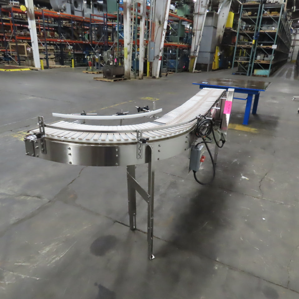 Nercon 2-4877A 8' x 12" Stainless Steel Table Top Conveyor 16.5FPM 230/460V 3PH