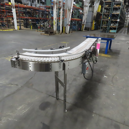 Nercon 2-4877A 8' x 12" Stainless Steel Table Top Conveyor 16.5FPM 230/460V 3PH