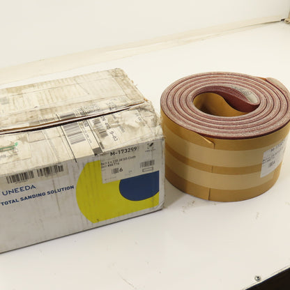 Uneeda M-173299 6" x 230" JA165 Cloth #80 Grit T14 Sanding Belts Lot Of 6