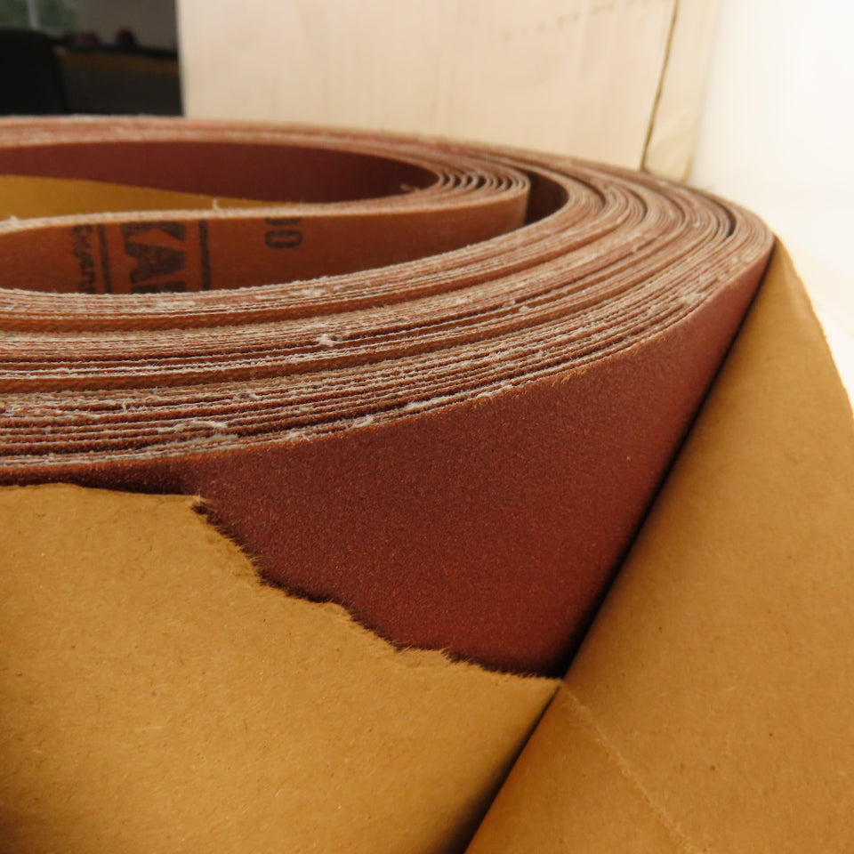 Uneeda M-159348 8" x 164" RKXO Cloth #100 Grit T13 Sanding Belts Lot Of 10