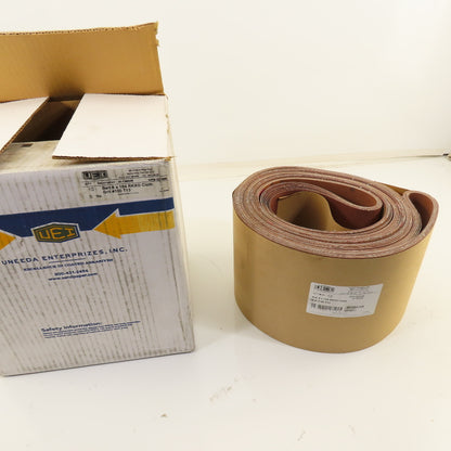 Uneeda M-159348 8" x 164" RKXO Cloth #100 Grit T13 Sanding Belts Lot Of 10