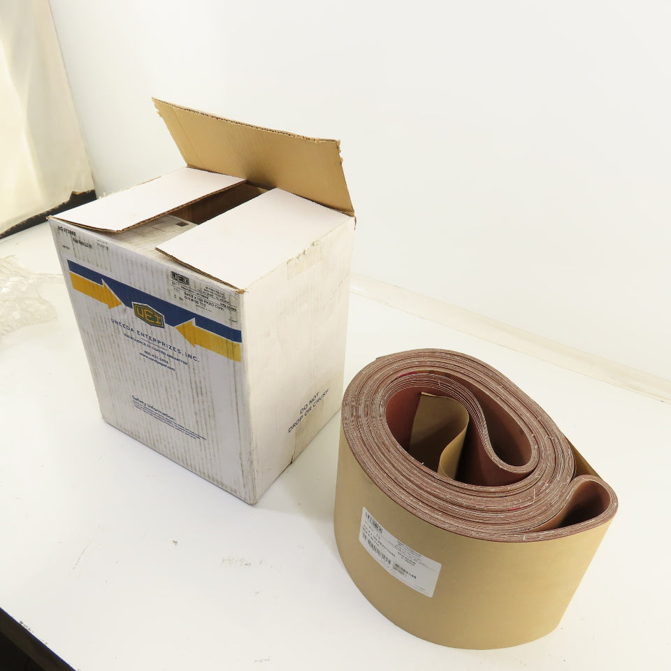 Uneeda M-159348 8" x 164" RKXO Cloth #100 Grit T13 Sanding Belts Lot Of 10