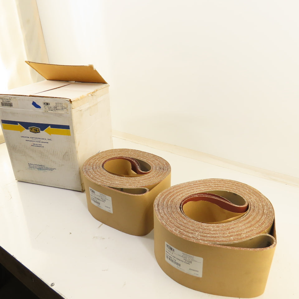 Uneeda M-153046 6" x 335" UMAYD Cloth #80 Grit T14 Sanding Belts Lot Of 10