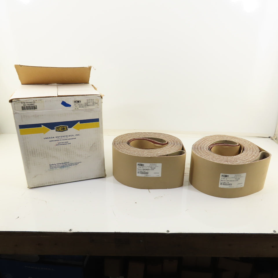 Uneeda M-153046 6" x 335" UMAYD Cloth #80 Grit T14 Sanding Belts Lot Of 10