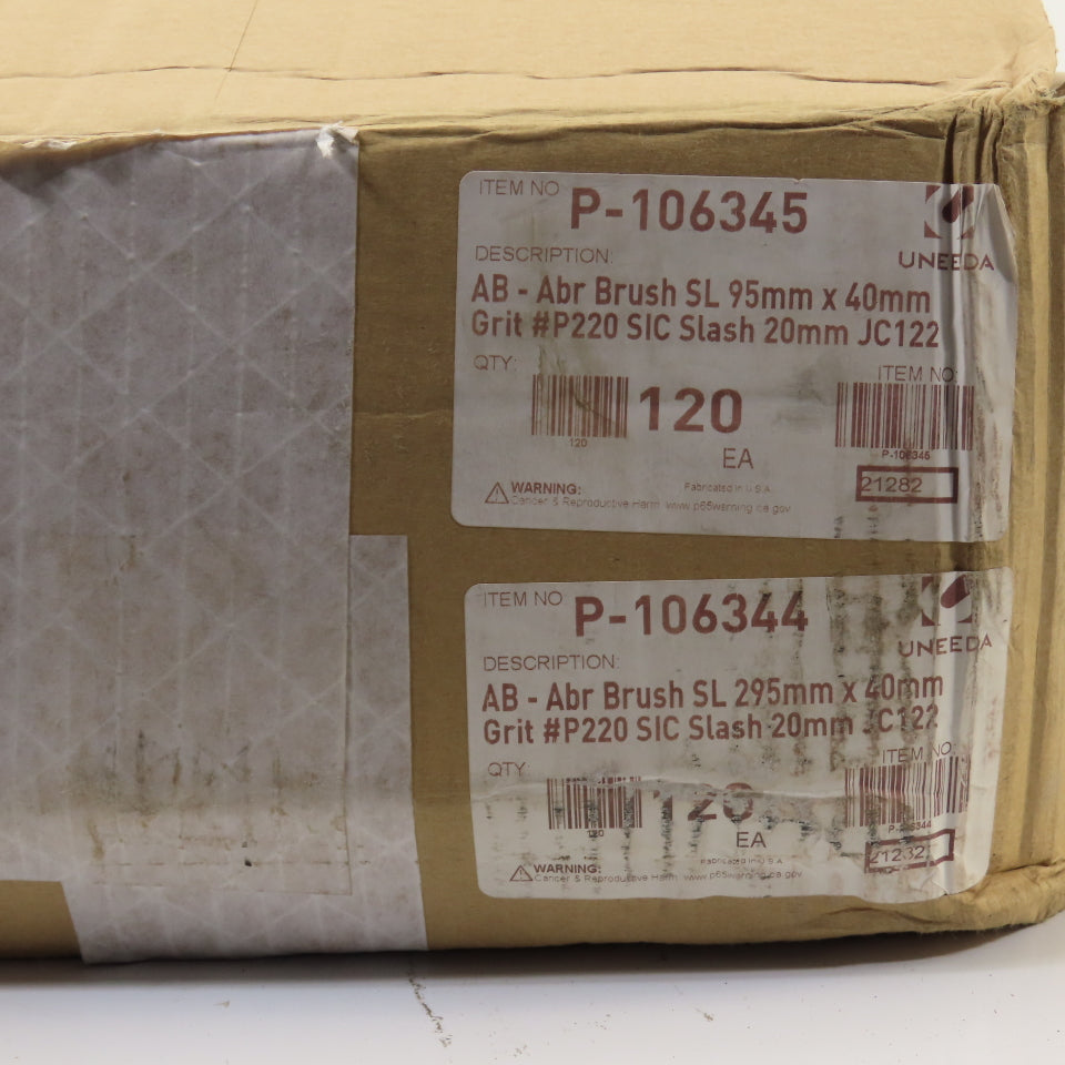 Uneeda P-106345 P-106344 AB-Abr Replacement Insert Brushes SL P220 Grit Lot/240