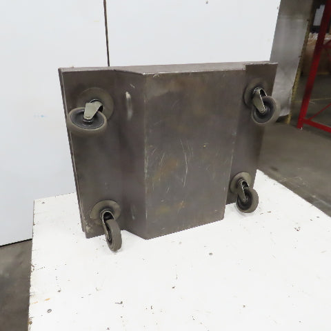 26-1/2" x 21" Mobile Cart Transport Warehouse Dolly 6-3/4" H W/4 Swivel Casters