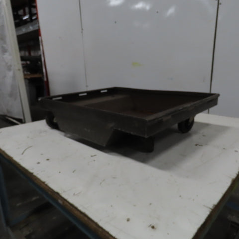 26-1/2" x 21" Mobile Cart Transport Warehouse Dolly 6-3/4" H W/4 Swivel Casters