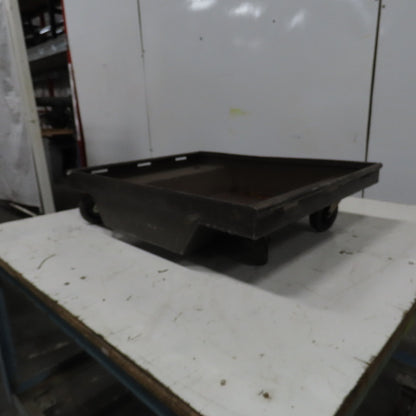 26-1/2" x 21" Mobile Cart Transport Warehouse Dolly 6-3/4" H W/4 Swivel Casters