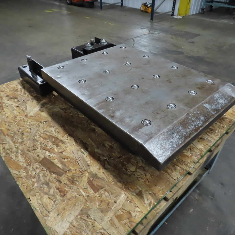 31-1/4"x 23-1/2" Ball Transfer Table From Amada LCE-645 Laser 34-1/4x24-3/4" OAL