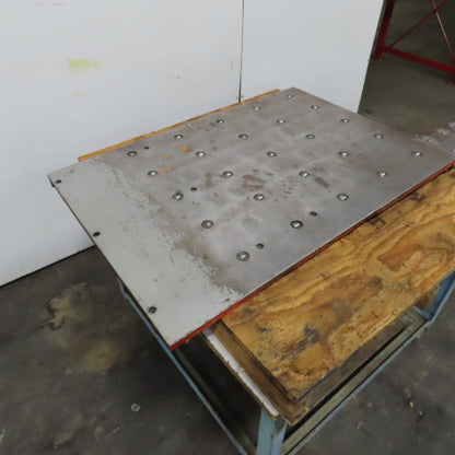 46-3/4" x 32-1/2" Ball Transfer Table From Amada LCE-645 Laser