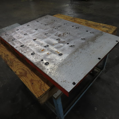 46-3/4" x 32-1/2" Ball Transfer Table From Amada LCE-645 Laser