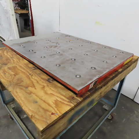 46-3/4" x 32-1/2" Ball Transfer Table From Amada LCE-645 Laser