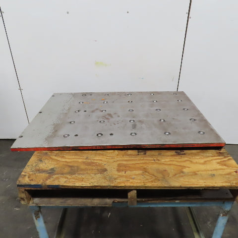 46-3/4" x 32-1/2" Ball Transfer Table From Amada LCE-645 Laser