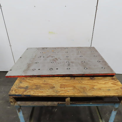 46-3/4" x 32-1/2" Ball Transfer Table From Amada LCE-645 Laser